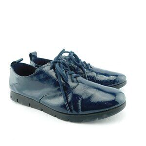 HOTTER Dark Blue Patent Lace Up Sneakers Oxfords Walking Shoes 9.5US / 41.5EU